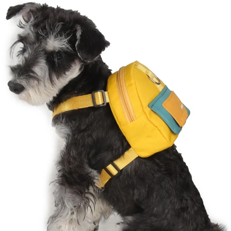 Tas punggung kerah anjing motif kartun, tas ransel pembawa hewan peliharaan bepergian luar ruangan untuk anjing