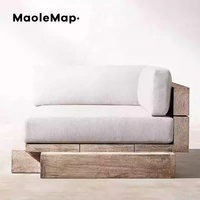 Mobilier moderne pour restaurant, bibliothèque, table d'appoint en teck, ensemble canapé luxueux, table basse nordique, chaise de piscine en bois, chaise longue en forme de U