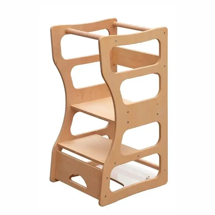 2 in 1 Kids High chair Dining chair Learning Tower Kitchen Helper Step Stool Indoor Climbing Wall Holds