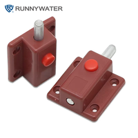 Loquet magnétique à bouton-poussoir en plastique de haute qualité pour porte de placard, fermeture automatique pour hôtel, salle de bain, design moderne