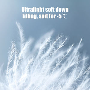 HOMFUL ถุงนอนแบบพกพาสะดวกสบาย,ถุงนอนขนดาวน์กระเป๋าปรับแต่งขายส่งแคมป์ปิ้งกลางแจ้งฤดูหนาวเป็ดลงมัมมี่ - Product Image 4