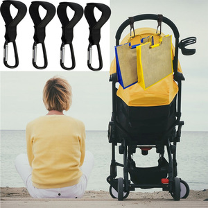 Autonomy Stroller <b>Hooks</b> Black And Brown Detachable Velcro For Baby Stroller With Carabiner <b>Clips</b> - Product Image 1