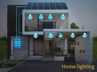Plafonnier Solaire LED Ultra Lumineux pour Rénovation de Cage d'Escalier, Fonction 10-en-1 avec Détection Humaine, Indice de Protection IP65 pour Jardin