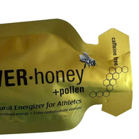 Sachet d'emballage plastique stérilisé en aluminium à fond soufflet autoportant pour aliments, miel, gelée royale liquide, jus, bière