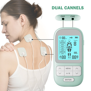 Máquina de Terapia <span class=keywords><strong>TENS</strong></span> de Doble Canal con Pantalla LCD, Unidad de Electroterapia <span class=keywords><strong>TENS</strong></span> con 8 Modos y 20 Niveles de Intensidad para Alivio del Dolor de Cuello, Espalda y Cintura - Product Image 1
