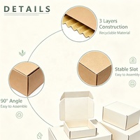 Boîte d'expédition en carton ondulé en papier kraft écologique OEM avec logo personnalisé en feuille d'or pour emballage cadeau de luxe