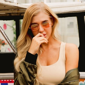 DAISYER 2021 Italien mode hommes <span class=keywords><strong>lunettes</strong></span> petit carré rétro cadre en or fournisseur uv <span class=keywords><strong>lunettes</strong></span> de soleil femmes - Product Image 1