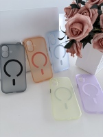 Coque de téléphone 2-en-1 magnétique en TPU+PC effet givré, toucher mat, découpes précises, antichoc, design uni pour 16
