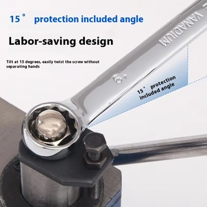 14pcs Double-Use Auto Repair Wrench <strong>Set</strong> Carbon Steel Open-Ended <strong>Spanner</strong> Kit Canvas Bag <strong>Metric</strong> Hand Tool OEM Measurement System - Product Image 6