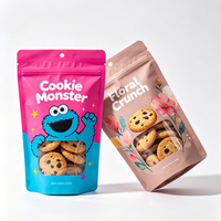 Sac d'emballage alimentaire haute barrière pour biscuits faits main avec impression personnalisée et fenêtre de présentation