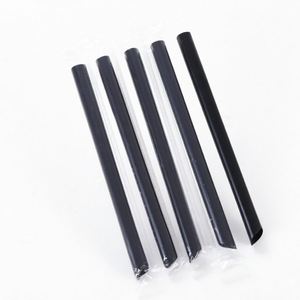 Pajita de PP Negra de 9 Pulgadas Libre de BPA, Envuelta Individualmente. Ideal para Cafeterías, Bares, Fiestas y Eventos en Casa - Product Image 1