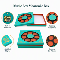 Boîte à gâteaux de lune rigides, boîte cadeau de luxe pour desserts et bonbons, emballage de chocolat, nouvelles innovations, boîte à biscuits personnalisée musicale