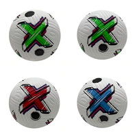 Ballon de football taille 5 thermocollé, design graffiti color block, antidérapant, résistant à l'usure, pour entraînement et match, couleurs assorties