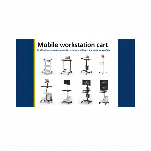 Adjustable Extendable Metal Streaming Workstation Cart with 4-Wheel Castors Black Finish 24-Month Warranty for Studio Use