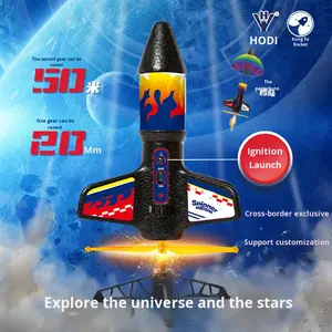 Детская уличная электрическая ракетная установка: электрическая летающая модель ракеты, запускающаяся на высоту до 150 футов, с безопасным парашютным приземлением - Product Image 3