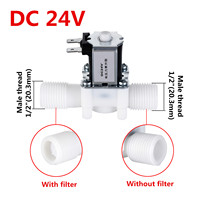 Katup Solenoid DC24V Normal Terbuka dengan Ulir Luar 1/2 3/4 Inci, Katup Irigasi Taman, Katup Solenoid Air Elektrik