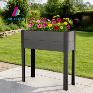 <span class=keywords><strong>Jardinière</strong></span> surélevée carrée ou rectangulaire en composite WPC Sun-Decor, longueur personnalisable, pour distributeurs mondiaux de jardins - Product Image 3