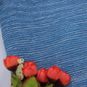 Tissu de robe lamé, tissu plissé en lurex tricoté - Product Image 4