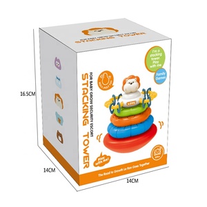 Jouet sensoriel d'empilage d'animaux mignons avec effets sonores - Jouet éducatif <span class=keywords><strong>Montessori</strong></span> en plastique pour bébés de <span class=keywords><strong>6</strong></span> <span class=keywords><strong>mois</strong></span> et plus - Product Image 6