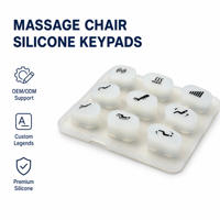 Clavier de commande en silicone conducteur haute sensibilité pour fauteuil de massage, personnalisé pour appareils électroménagers
