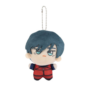 5 styles de nouveaux porte-clés en peluche anime bleus Losk, figurines mignonnes Baby Chibi Reo Mikage Isagi Yoichi, breloques de sac en peluche, vente en gros - Product Image 5
