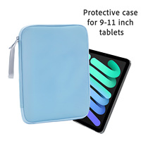 Housse de protection universelle plate pour ordinateur, avec fermeture éclair, design simple, matériau PU, anti-chute, anti-impact, résistant aux rayures, transparente