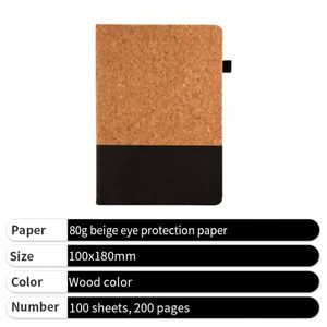 Notebook Eco-Friendly Leather Minimalist <b>A5</b> <b>Diary</b> with UV Printing Elastic Band Fabric Texture for Business Office - Product Image 2