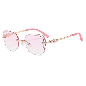 Cao cấp không Khung kính đọc sách cho phụ nữ trung niên thoải mái HD màu xanh Chặn ánh sáng mới kính mắt chóng mặt cứu trợ - Product Image 5