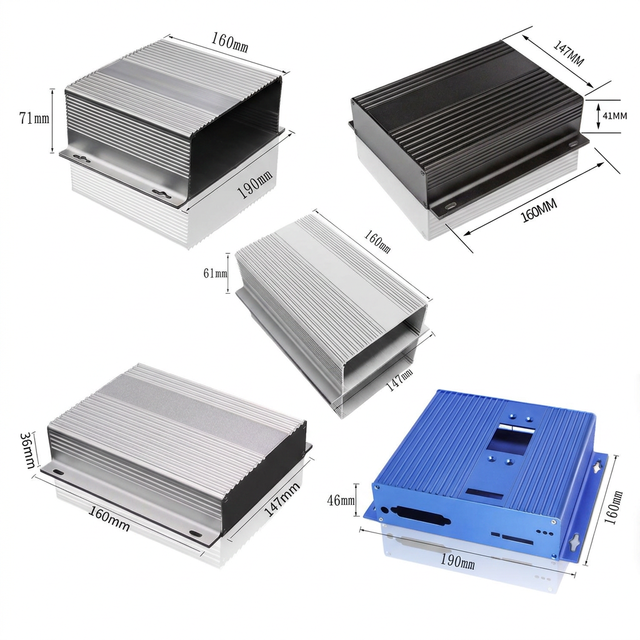 Custom Sheet Metal Fabrication Amplifier Chassis with Heat Dissipation Fins for Professional Audio Equipment