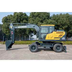Nueva Excavadora de Ruedas Hyundai HW150A, Excavadora Móvil de 15 Toneladas, Velocidad de Desplazamiento de 40 km/h, Motor Cummins, Pluma de 2 Piezas, Construcción Urbana - Product Image 2