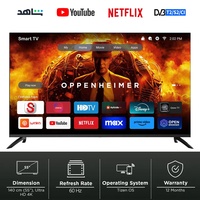 Televisor LED HDR Inteligente Ultra Delgado con Sistema Android WebOS, Google TV, Control Remoto por Voz Vidaa, WiFi, Múltiples Puertos USB, Color Negro