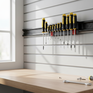 Support <span class=keywords><strong>de</strong></span> tournevis pour panneau rainuré, organisateur d'outils multi-emplacements, conception flexible et multifonctionnelle, double verrous <span class=keywords><strong>de</strong></span> <span class=keywords><strong>sécurité</strong></span> rouges pour professionnels - Product Image 2