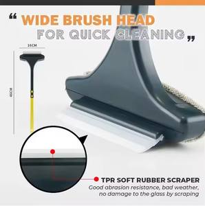Brosse de nettoyage 2 en 1 PP pour portes et fenêtres Brosse de nettoyage pour écran de maison Brosse de <span class=keywords><strong>cheminée</strong></span> pour écran de voiture Nettoyage à domicile - Product Image 2