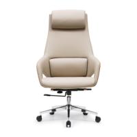 Chaise de bureau moderne ergonomique pivotante inclinable à dossier haut en cuir réglable en hauteur Y001A pour usage de bureau, mobilier de bureau, chaise de bureau