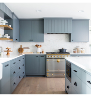 CBMMart Amérique du Nord Moderne Bleu Clair Panneaux de porte plats Rénovation d'armoires de cuisine Maison sur mesure