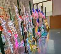 Barre lumineuse fluo en acrylique à Led, pied libre, panneau lumineux, pour magasins de Club