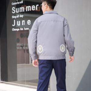 Hiking Breathable Cotton Air Conditioner Jacket One <b>Fan</b> Cooling Clothes Summer Workwear for Motor <b>Bike</b> Fishing Builder Welder - Product Image 6