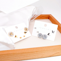 Mode luxe célèbre marque populaire bijoux en acier inoxydable plaqué or papillon tendance charme Couple boucles d'oreilles ensembles cadeaux