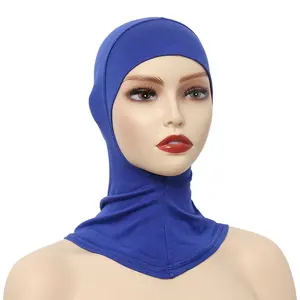 Hot Muslim Women Jersey Hijab Caps Soft Cotton Turban Bonnet Islamic Arab Scarf Plain Inner Tube Cap Ninja Without Cover Chin