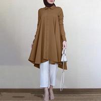 Vêtements islamiques personnalisés, chemisiers modestes pour femmes, chemises turques à manches longues, robe musulmane pour femmes
