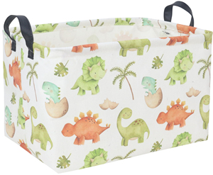 Cesta de Almacenamiento Rectangular para Niños con Diseño de Dinosaurio, Contenedor de Juguetes - Product Image 1