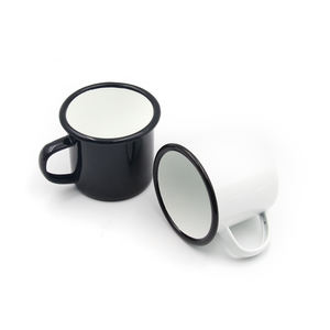 Vajilla esmaltada personalizada segura para alimentos no tóxicos de fábrica, taza de taza esmaltada de café para acampar al aire libre de acero metálico - Product Image 3