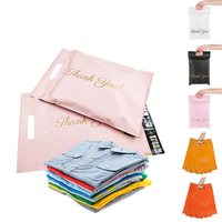 Poignée de courrier Express d'expédition de couleur rose Poly Mailer pour vêtements sacs d'expédition d'expédition auto-scellants Poly Mailer avec poignée