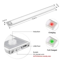 Luces LED Ultrafinas para Gabinetes Interiores OEM, Recargables por USB, Inalámbricas, con Sensor de Movimiento, Control Segmentado, Inteligentes, ABS Blanco, Regulables