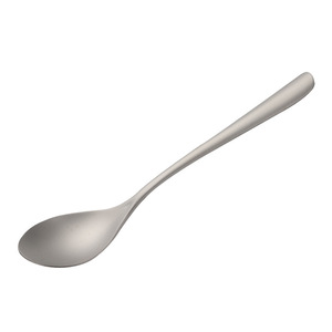 Juego de cuchara y tenedor de titanio puro, utensilio de viaje portátil redondo arenado, reutilizable - Product Image 2
