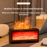 Diffuseur d'arômes automatique pour cheminée à motif personnalisé, pulvérisateur de parfum, désodorisant, lumière de flamme de feu de bois, charbon de bois