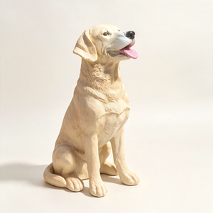 Sculpture de Golden Retriever grandeur nature en FRP, statue de <span class=keywords><strong>chien</strong></span> réaliste en fibre de verre, décoration de jardin extérieur, parc, figurine animale peinte à la main - Product Image 2
