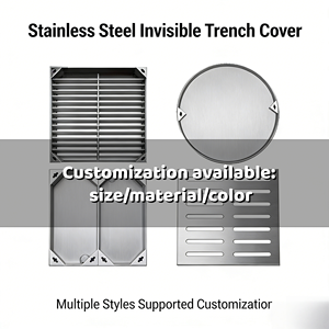 Rejilla de acero de fábrica de Foshan y cubierta de drenaje de suelo-Rejilla de canal de drenaje antiobstrucción para apartamento/edificio comercial - Product Image 6