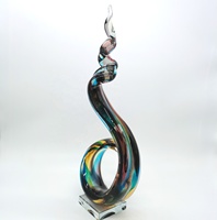 Sculpture abstraite en verre artisanal, décoration, décoration pour la maison, cadeau créatif, verre antique