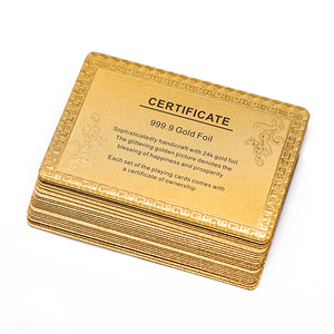 WJPC — étui <span class=keywords><strong>de</strong></span> Poker en papier doré 999.9 personnalisé, boîte à Double pont, vente en vrac, <span class=keywords><strong>cartes</strong></span> <span class=keywords><strong>de</strong></span> <span class=keywords><strong>jeu</strong></span>, 100 - Product Image 4
